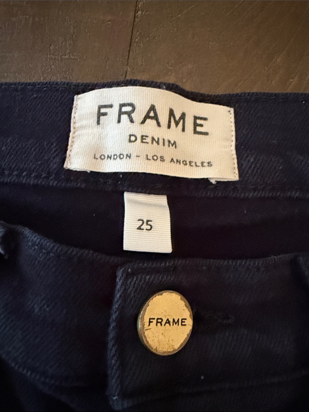 Frame Denim Black Cuffed High-Rise Jean Shorts - Picture 2 of 11